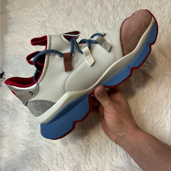 Christian Louboutin Men's Red and Blue Trainers 
Size 10 1/2 - Picture 4 of 14